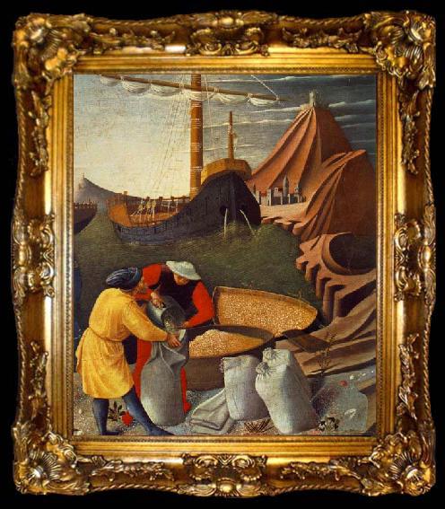 framed  Fra Angelico St Nicholas saves the ship, ta009-2